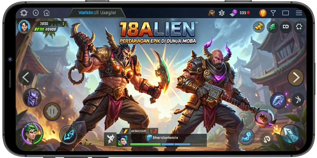 Tangkapan layar 138ALIEN menunjukkan aksi pertarungan strategis dalam gameplay MOBA.