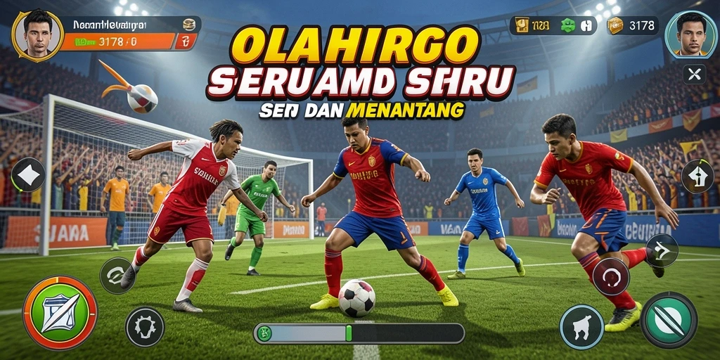 Screenshot utama menampilkan aksi gameplay olahraga yang seru.