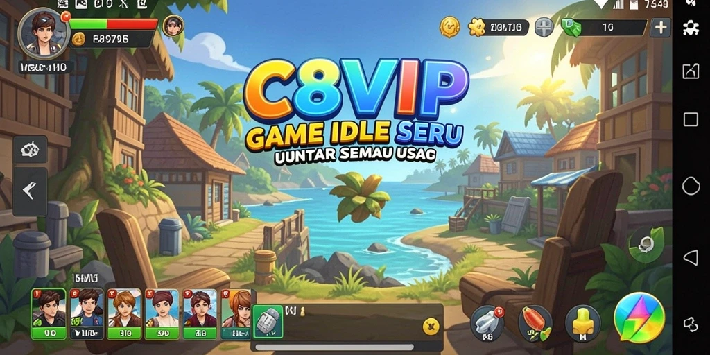 Tampilan gameplay C8VIP dengan elemen Idle yang menarik.