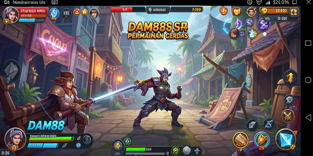 Tampilan gameplay menarik dalam permainan strategi DAM88.