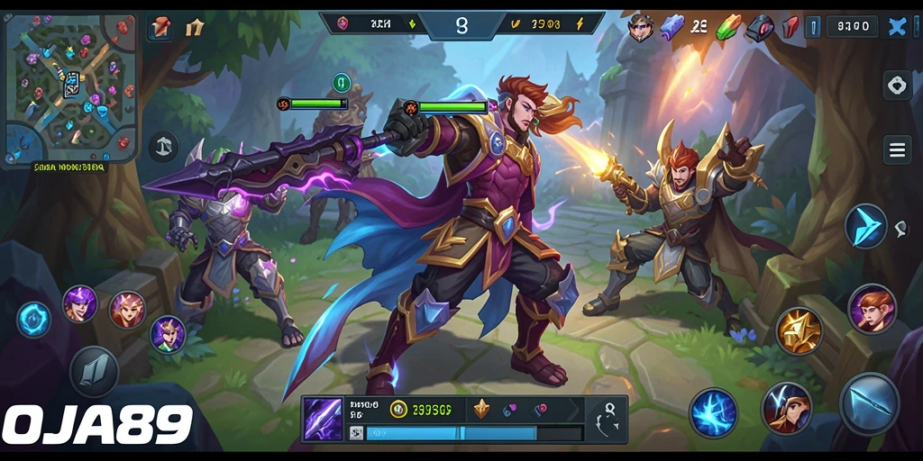 Tampilan gameplay seru dari OJA89 dengan karakter menarik.
