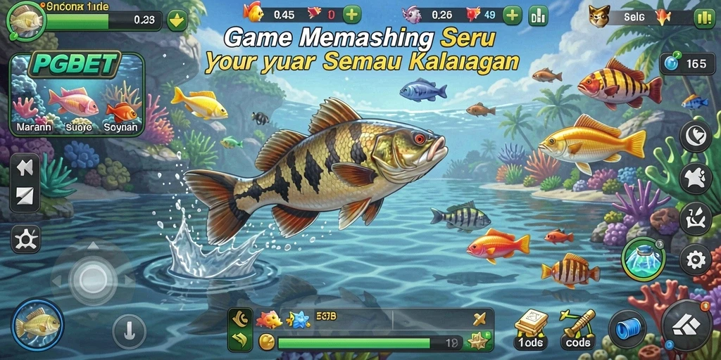 Tampilan gameplay PGBET yang memukau saat memancing.