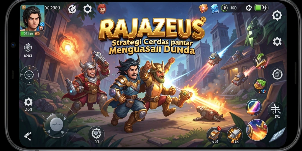 Tampilan gameplay strategi RAJAZEUS yang menegangkan dan mendebarkan.