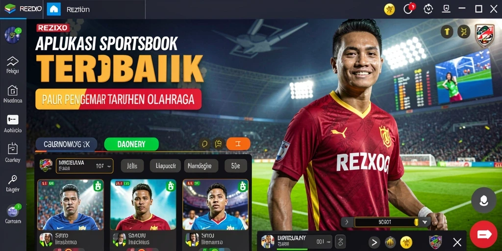 Screenshot REZIXO menampilkan taruhan olahraga yang seru.
