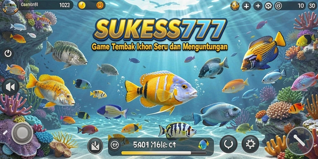 Screenshot gameplay <strong>SUKSES777</strong> menampilkan aksi seru berburu ikan dengan grafis yang memukau.